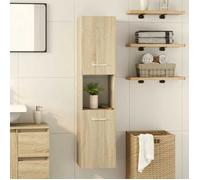 vidaXL Armoire de salle de bain Chêne sonoma 30x30x130 cm Aggloméré, armoire murale de toilettes, armoire de salle de bain 849635