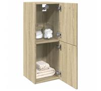 Vidaxl Armoire De Salle De Bain Chêne Sonoma 30x30x80 Cm Aggloméré