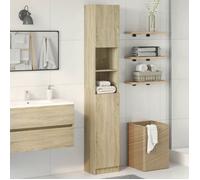 vidaXL Armoire de salle de bain Chêne sonoma 32x25,5x190 cm Aggloméré, armoire, armoire de bain, meuble de salle de bain, 849606