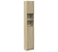 Vidaxl Armoire De Salle De Bain Chêne Sonoma 32x25,5x190 Cm Aggloméré Multicolore