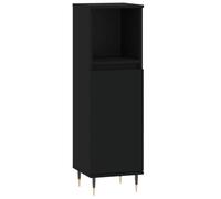 vidaXL Armoire de salle de bain 831549 – Noir 30x30x100 cm bois d'ingénierie