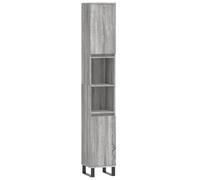 Vidaxl Armoire De Bain Sonoma Gris 30x30x190 Cm Bois D'ingénierie Gris