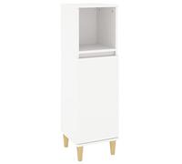 vidaXL Armoire de salle de bain 819804 – blanc 30x30x100 cm, bois d'ingénierie