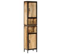 Armoire de salle de bain - VIDAXL - Marron Clair - 40x180 cm - Bois de manguier massif - Fer