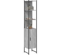 Vidaxl Armoire De Salle De Bain Sonoma Gris Bois D'ingénierie Marron