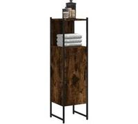 vidaXL Armoire de salle de bain chêne fumé 33x33x120,5 cm