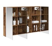 vidaXL Armoire de salle de bain en bois antique 103,5 x 15,5 x 70 cm rectangulaire design moderne avec des solutions optimisées pour les petits espaces, organisation élégante et fonctionnelle