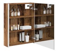 vidaXL Armoire de salle de bain en bois vieilli 53,5 x 15,5 x 70 cm rectangulaire design moderne avec des solutions optimisées pour les petits espaces, organisation élégante et fonctionnelle