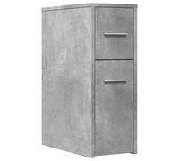 vidaXL Armoire de Salle de Bain étroite avec roulettes Gris béton