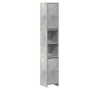 vidaXL Armoire de salle de bain Gris béton 30x30x183,5 cm Aggloméré 856063