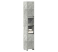 Vidaxl Armoire De Salle De Bain Gris Béton 30x30x183,5 Cm Aggloméré Multicolore