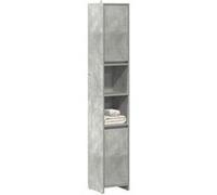 vidaXL Armoire de salle de bain Gris béton 30x30x183,5 cm Aggloméré 856063 Gris G
