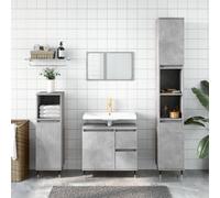 Vidaxl Armoire De Salle De Bain Gris Béton 30x30x190 Cm Gris