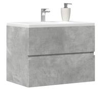 vidaXL Armoire de salle de bain Gris béton Bois d'ingénierie