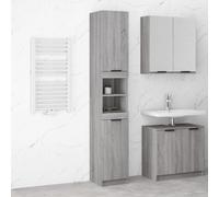 vidaXL Armoire de salle de bain Gris Sonoma 32x34x188,5 cm Bois composite