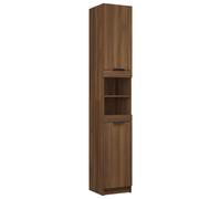 vidaXL Armoire de salle de bain marron aspect chêne 32x34x188,5 cm Bois composite