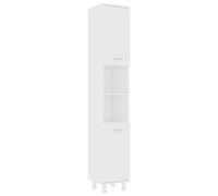 vidaXL Armoire de Salle de Bain, Meuble de Rangement avec Compartiment, Armoire de Toilette Maison Intérieur, Blanc Bois d’Ingénierie