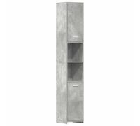 vidaXL Armoire de Salle de Bain, Meuble de Rangement avec Compartiment et Porte, Armoire de Toilette Maison Intérieur, Gris Béton Bois d’Ingénierie