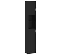 vidaXL Armoire de salle de bain Noir 32x25,5x190 cm Aggloméré
