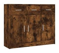 vidaXL Buffet chêne fumé 91x28x75 cm bois d'ingénierie 823013