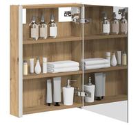 vidaXL Armoire de salle de bain miroir en chêne artisanal, 43 x 11,5 x 60,5 cm, rectangulaire, design moderne avec des solutions optimisées pour les petits espaces, organisation élégante et