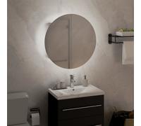 Vidaxl Armoire De Salle De Bain Miroir Rond Et Led Blanc 40x40x17,5 Cm Multicolore