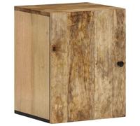 vidaXL Armoire de Salle de Bain Murale, Meuble Suspendu avec Porte, Organisateur de Toilette Maison Intérieur, Bois Massif Manguier