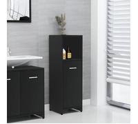vidaXL Armoire de salle de bain Noir 30x30x95 cm Aggloméré