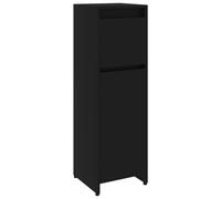 Vidaxl Armoire De Salle De Bain Noir 30x30x95 Cm Aggloméré Noir