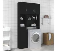 vidaXL Armoire de salle de bain Noir 32x25,5x190 cm Aggloméré