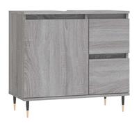 vidaXL Armoire de bain Sonoma gris 65x33x60 cm bois d'ingénierie, 2 tiroirs