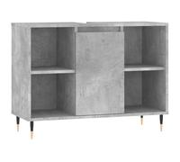Armoire salle de bain gris béton 80x33x60cm bois d ingénierie Gris G