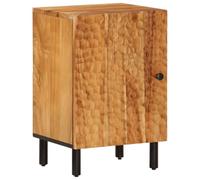 vidaXL Armoire de Salle de Bain, Placard avec Pieds et Porte, Meuble de Rangement, Organisateur de Toilette, Moderne, Bois Massif d'Acacia