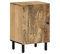 vidaXL Armoire de Salle de Bain, Placard avec Porte et Pieds, Meuble de Rangement, Organisateur de Toilette, Bois Massif de Manguier