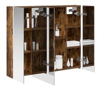 vidaXL Armoire de salle de bain rectangulaire en chêne fumé 83,5 x 15,5 x 70 cm, design moderne avec des solutions de stockage optimisées pour les petits espaces, organisation élégante et