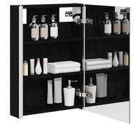 vidaXL Armoire de salle de bain rectangulaire en chêne noir, 43 x 11,5 x 60,5 cm, design moderne, avec des solutions de stockage optimisées pour les petits espaces, organisation élégante et