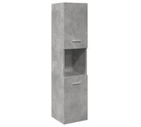 Vidaxl Armoire De Salle De Bain Suspendue Gris Béton Bois D'ingénierie Marron