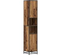 vidaXL Armoire de salle de bains Vieux bois 35 x 37,5 x 188,5 cm Bois composite