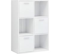 vidaXL Armoire de stockage blanc brillant 60x29,5x90 cm Bois composite