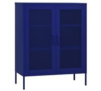 vidaXL Armoire de stockage bleu marine 80x35x101,5 cm Acier