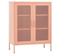 vidaXL Armoire de stockage rose 80x35x101,5 cm Acier