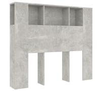 VidaXL Armoire de Tête de Lit Avec Rangement, Accessoire de Lit, Meuble de Chambre à Coucher Intérieur, Gris Béton 120x18,5x102,5 cm