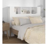 vidaXL Armoire de tête de lit Blanc 140x18,5x104,5 cm 811925
