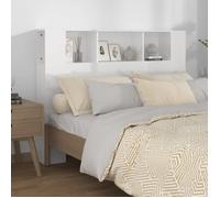 vidaXL Armoire de tête de lit Blanc brillant 140x18,5x104,5 cm 811931