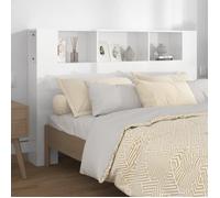 vidaXL Armoire de tête de lit Blanc brillant 160x18,5x104,5 cm 811940