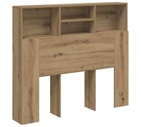 vidaXL Armoire de tête de lit chêne Artisanal 120x19x103,5 cm