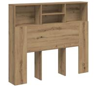 vidaXL Armoire de tête de lit chêne Artisanal 120x19x103,5 cm
