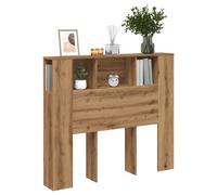 vidaXL Armoire de tête de lit chêne Artisanal 120x19x104,5 cm, tête de lit, Armoire de Chambre à Coucher, tête de lit Murale, Armoire de lit