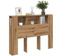 vidaXL Armoire de tête de lit chêne Artisanal 140x18,5x102,5 cm, tête de lit, Armoire de Chambre à Coucher, tête de lit Murale, Armoire de lit