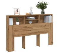 vidaXL Armoire de tête de lit en chêne artisanal 160x103,5 cm murale pour chambre à coucher